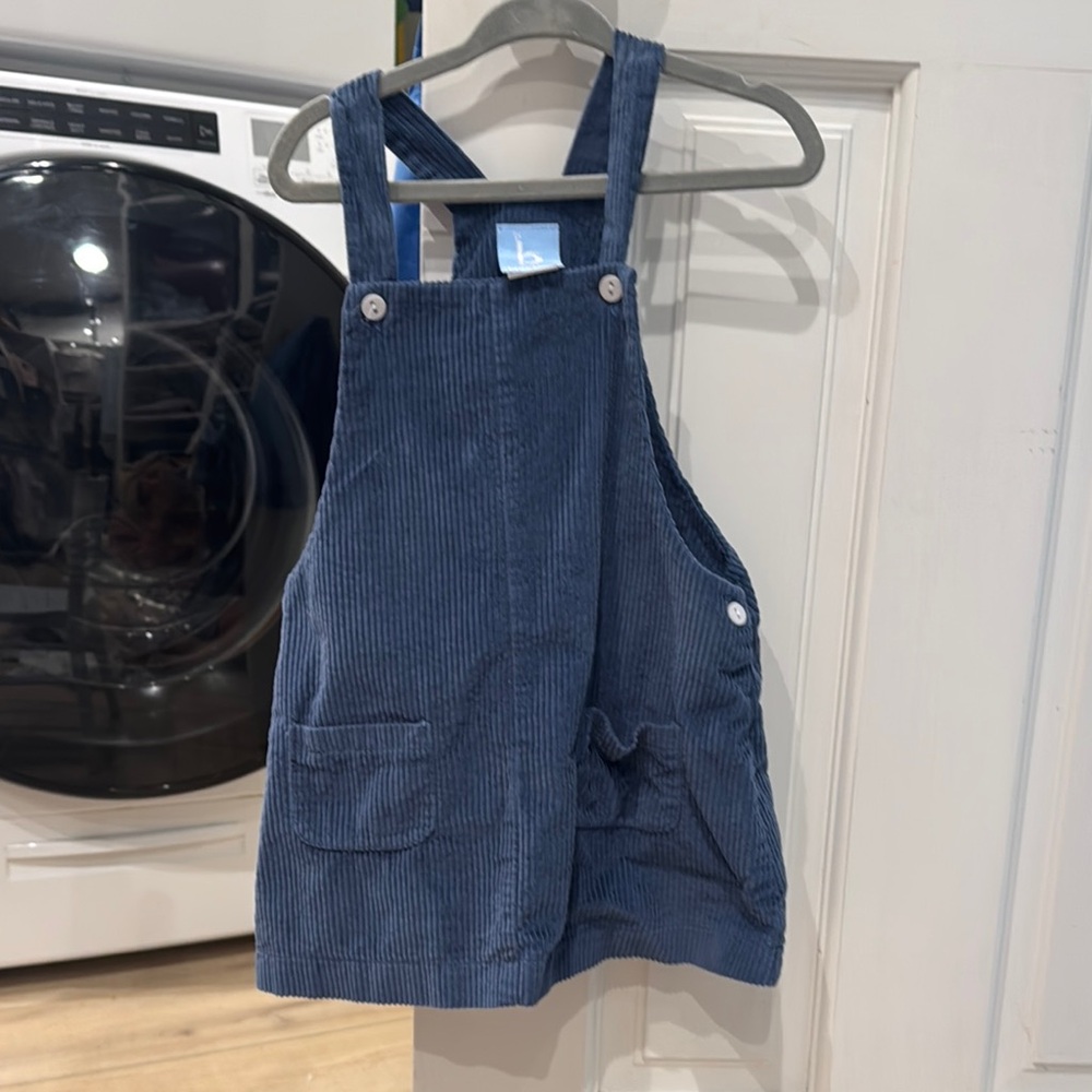 Bella Bliss Blue Corduroy girls Overalls (size 5 but short, so I’d say 3-4T)